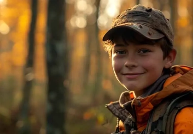 vecteezy_ai-generated-a-young-hunter-in-the-forest-his-face-lit-up_39073922