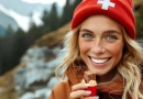 What are the best snacks to bring on a hike? vecteezy_young-woman-enjoying-chocolate-in-swiss-mountains-with-flag_44767756